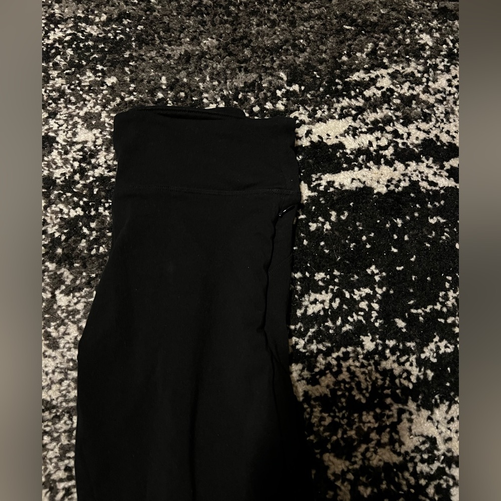 Pink (Victoria Secret) Black Mesh Yoga Leggings - Picture 3 of 5